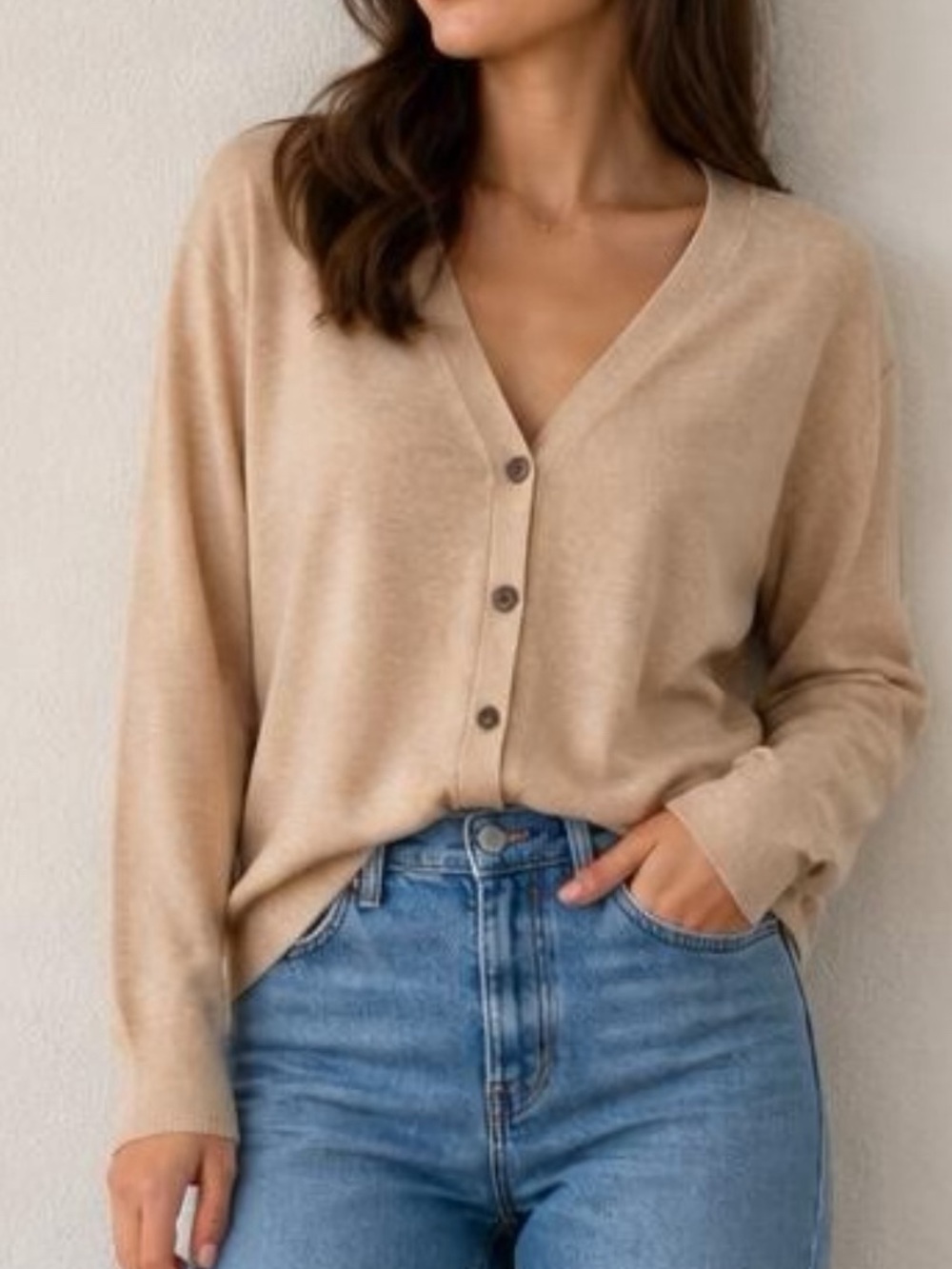 J.Crew Wool blend tan grandpa sweater CARDIGAN  Sz XXL